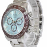 Rolex Daytona Steel Blue Dial Brown Ceramic Bezel Custom Mens 40mm Watch 116520