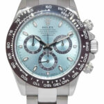 Rolex Daytona Steel Blue Dial Brown Ceramic Bezel Custom Mens 40mm Watch 116520