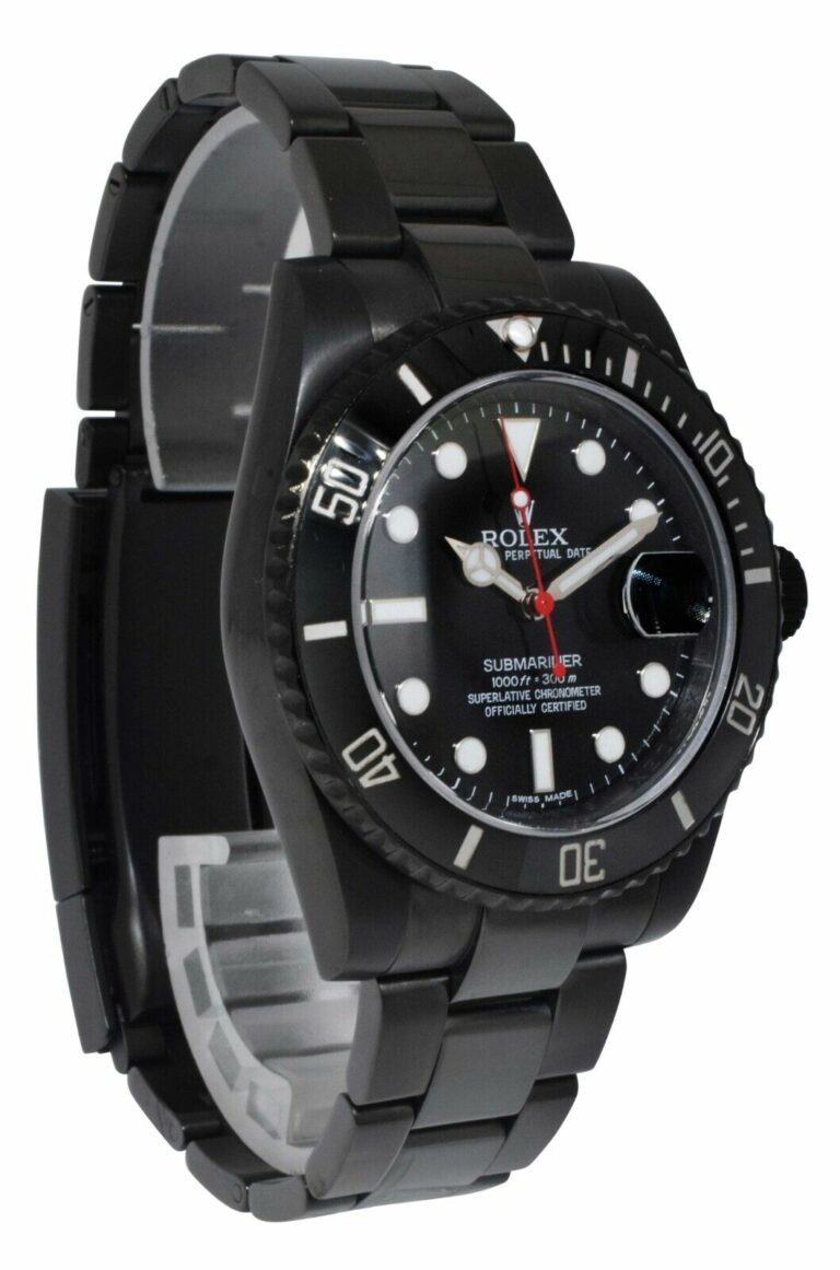 Rolex Submariner Date Black PVD Ceramic Bezel Mens 40mm Watch V 116610