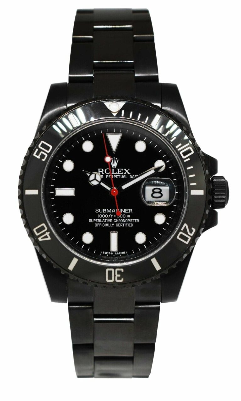 Rolex Submariner Date Black PVD Ceramic Bezel Mens 40mm Watch V 116610