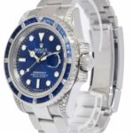 Rolex Submariner Date Steel Blue Dial Diamond 
Sapphire Watch + Papers 116610