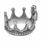 Tiffany 
Co 925 Sterling Silver 3D Princess Crown Charm Pendant