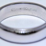 Tiffany 
Co. Platinum 6mm Wedding Band Ring Size 10.5