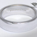 Tiffany 
Co. Platinum 6mm Wedding Band Ring Size 7.75