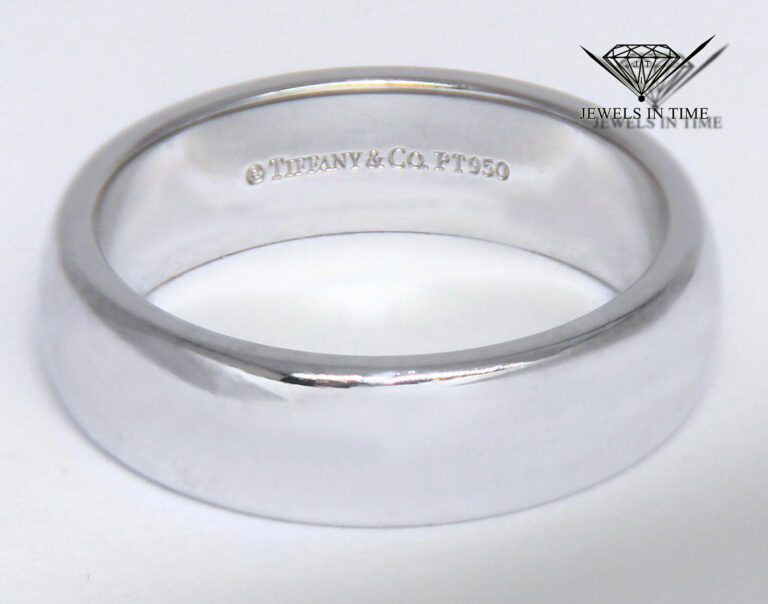 Tiffany 
Co. Platinum 6mm Wedding Band Ring Size 7.75