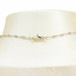 Wishbone Pendant 
Chain 18k White Gold 
Diamonds Ladies Necklace