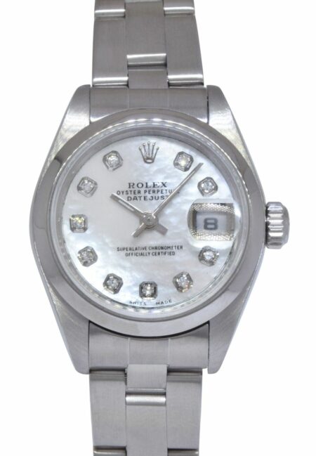 Rolex Datejust Steel MOP Diamond Dial Ladies 26mm Watch Y 79160