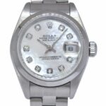 Rolex Datejust Steel MOP Diamond Dial Ladies 26mm Watch Y 79160