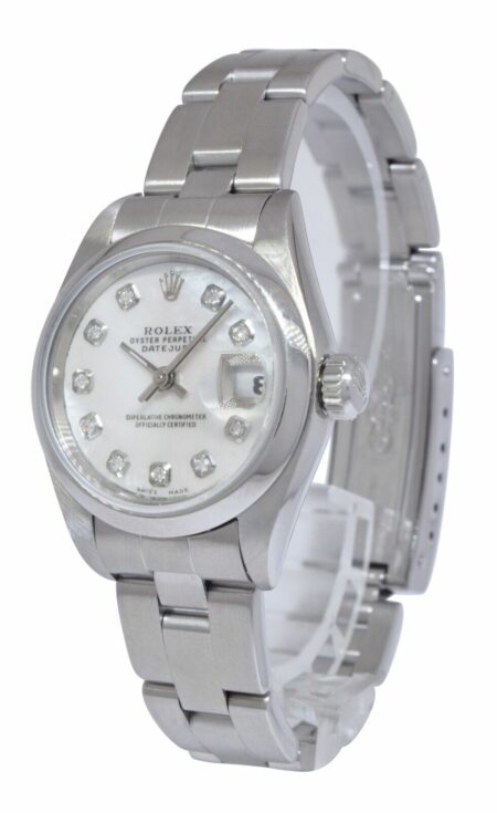 Rolex Datejust Steel MOP Diamond Dial Ladies 26mm Watch Y 79160