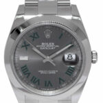 NEW Rolex Datejust 41 Steel Wimbledon Dial Oyster Watch Box/Papers '24  126300