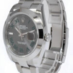 NEW Rolex Datejust 41 Steel Wimbledon Dial Oyster Watch Box/Papers '24  126300