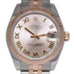 Rolex Datejust 18k Rose Gold/Steel Pink Roman Dial Ladies 31mm Watch D 178271