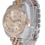 Rolex Datejust 18k Rose Gold/Steel Pink Roman Dial Ladies 31mm Watch D 178271