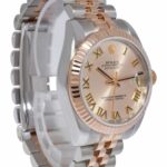 Rolex Datejust 18k Rose Gold/Steel Pink Roman Dial Ladies 31mm Watch D 178271