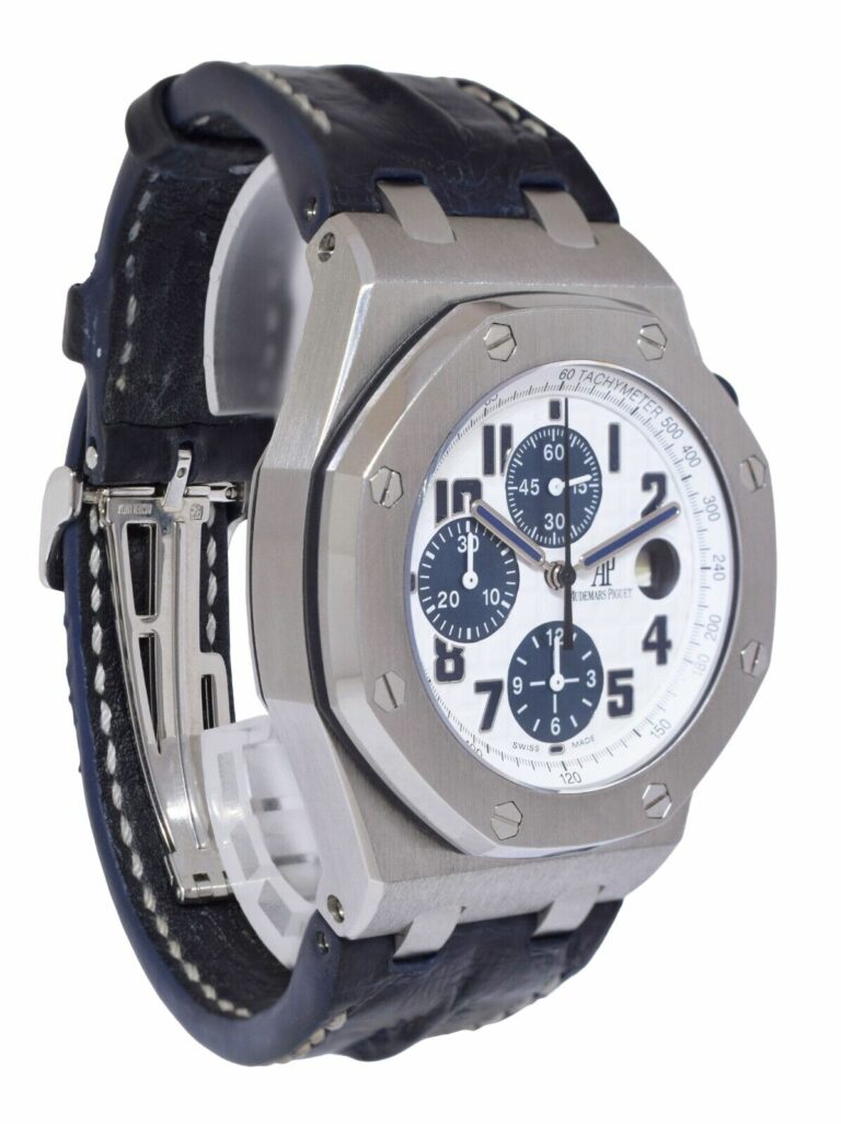 Audemars Piguet Royal Oak Offshore Chrono Navy Blue Panda 42mm Watch 26170ST