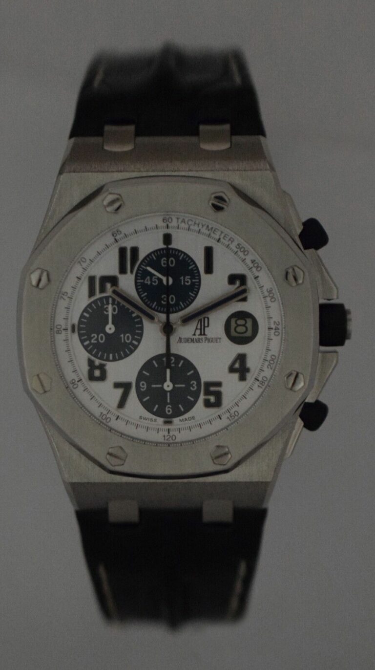 Audemars Piguet Royal Oak Offshore Chrono Navy Blue Panda 42mm Watch 26170ST