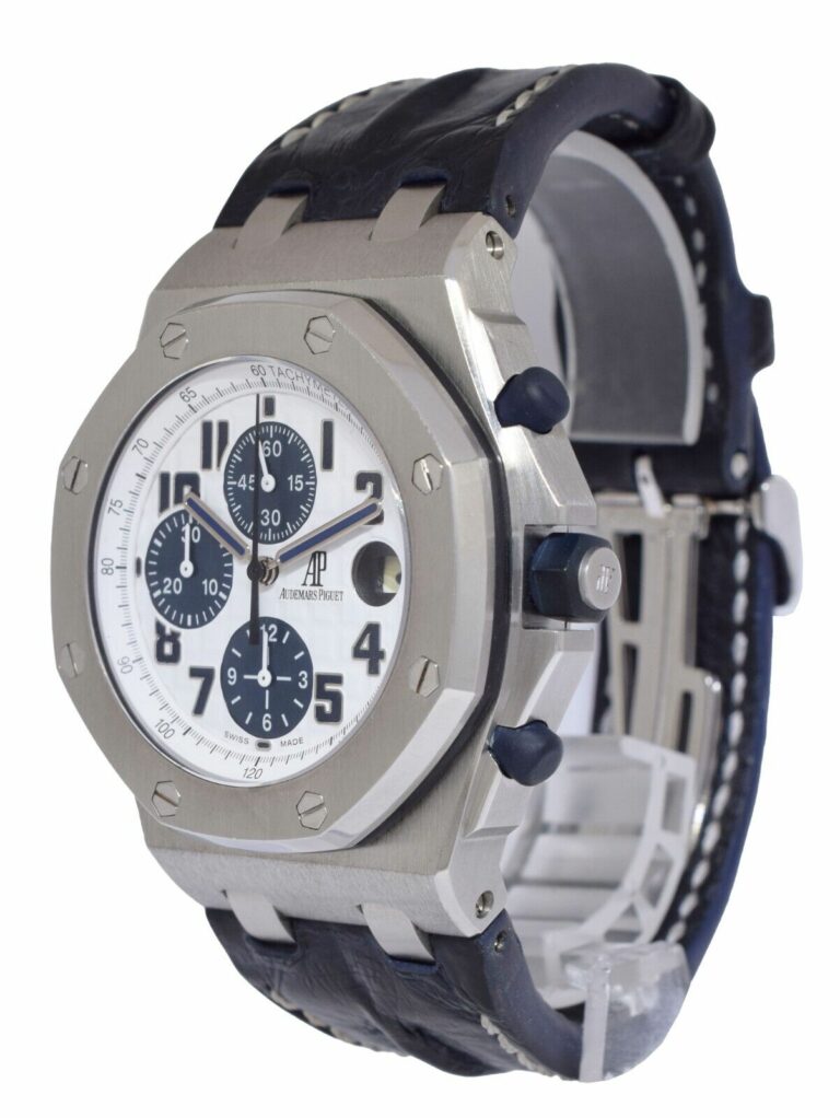 Audemars Piguet Royal Oak Offshore Chrono Navy Blue Panda 42mm Watch 26170ST