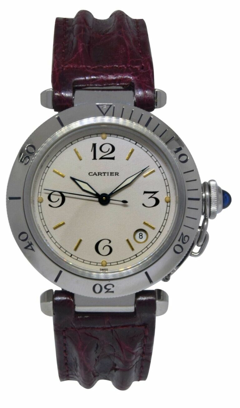 Cartier Pasha Diver Steel Silver Dial Mens 38mm Automatic Watch W3100655