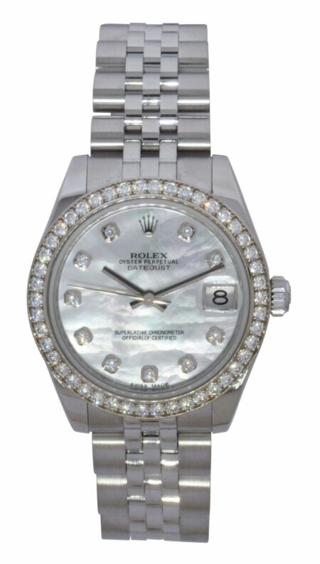 Rolex Datejust Steel MOP Diamond Dial/Bezel Ladies 31mm Watch 178384