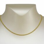 Faberge 18k Yellow Gold Curb Chain Link Necklace 16"