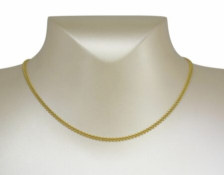 Faberge 18k Yellow Gold Curb Chain Link Necklace 16