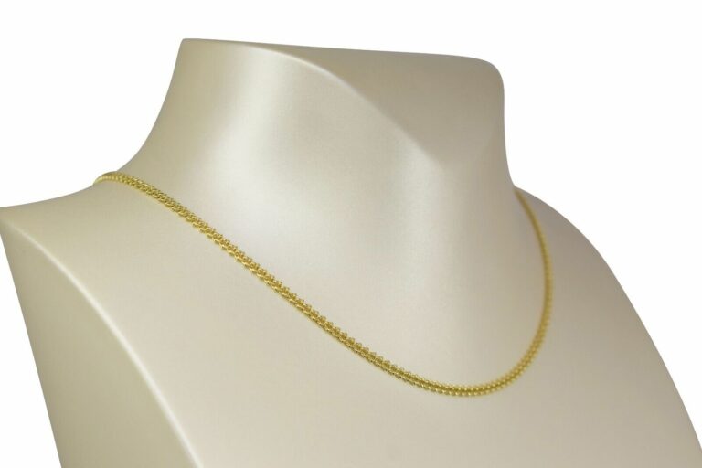 Faberge 18k Yellow Gold Curb Chain Link Necklace 16"