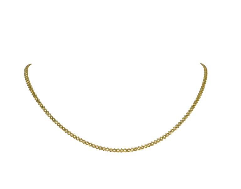 Faberge 18k Yellow Gold Curb Chain Link Necklace 16"