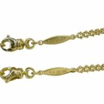 Faberge 18k Yellow Gold Curb Chain Link Necklace 16"