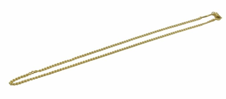 Faberge 18k Yellow Gold Curb Chain Link Necklace 16"