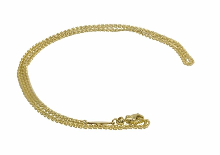 Faberge 18k Yellow Gold Curb Chain Link Necklace 16"