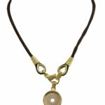 Bvlgari 97 NYC Metro Subway Token 18k Yellow Gold Pendant on Cord Necklace