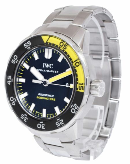 IWC Aquatimer 2000 Steel Black/Yellow Mens 44mm Watch 3568 IW356801