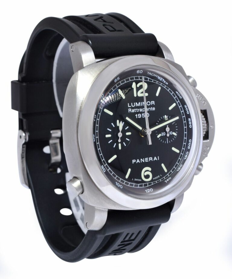 Panerai Luminor Rattrapante Chronograph PAM 213 Steel 44mm Watch B/P PAM00213