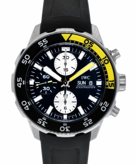 IWC Aquatimer 3767 Chronograph Steel Black/Yellow Mens 44mm Watch B/B IW376702