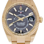 Rolex Sky-Dweller GMT 18k Yellow Gold Black Dial 42mm Watch +Card '18 326938