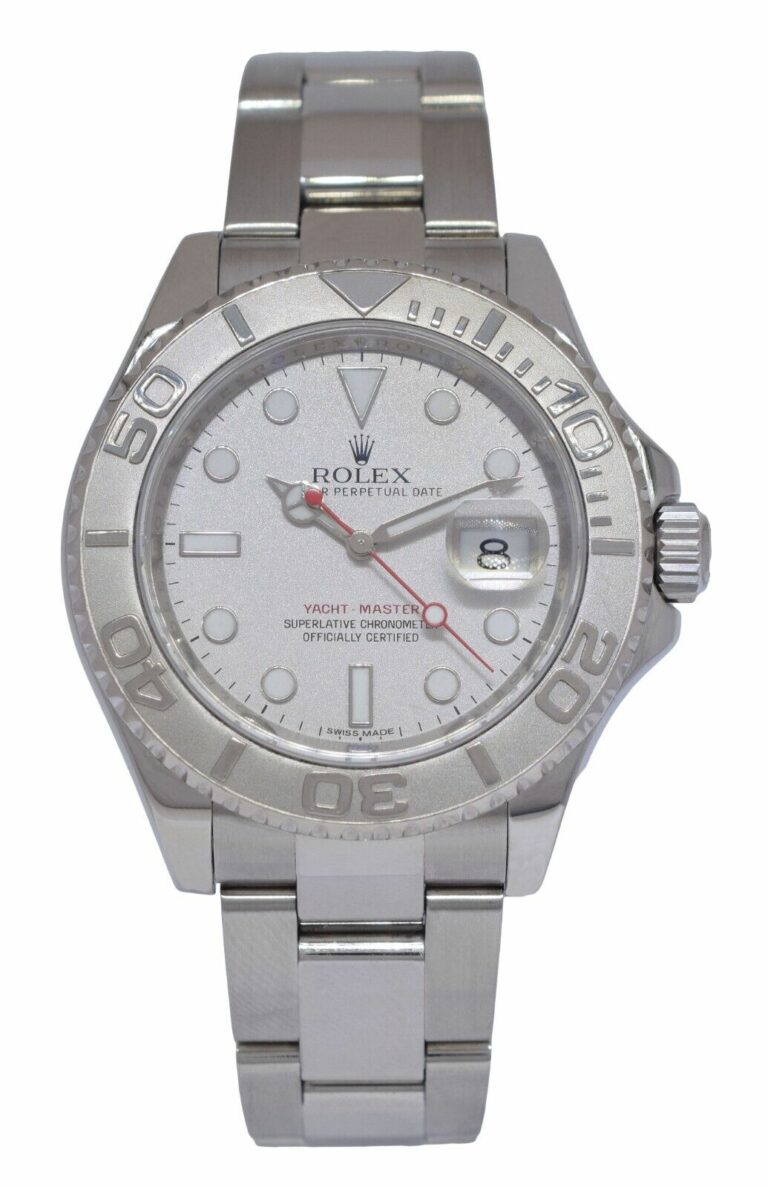 Rolex Yacht-Master 40 Stainless Steel 
Platinum Mens Automatic Watch +12 16622