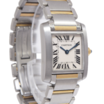 Cartier Tank Francaise Small 18k Yellow Gold/Steel Ladies Quartz 20mm Watch 2384