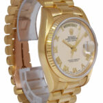 Rolex Day-Date President 18k Yellow Gold Ivory Roman Dial 36mm Watch '79 18038