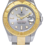 Rolex Yacht-Master 18k Yellow Gold/Steel Rhodium Dial Ladies 35mm Watch U 68623