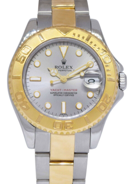 Rolex Yacht-Master 18k Yellow Gold/Steel Rhodium Dial Ladies 35mm Watch U 68623