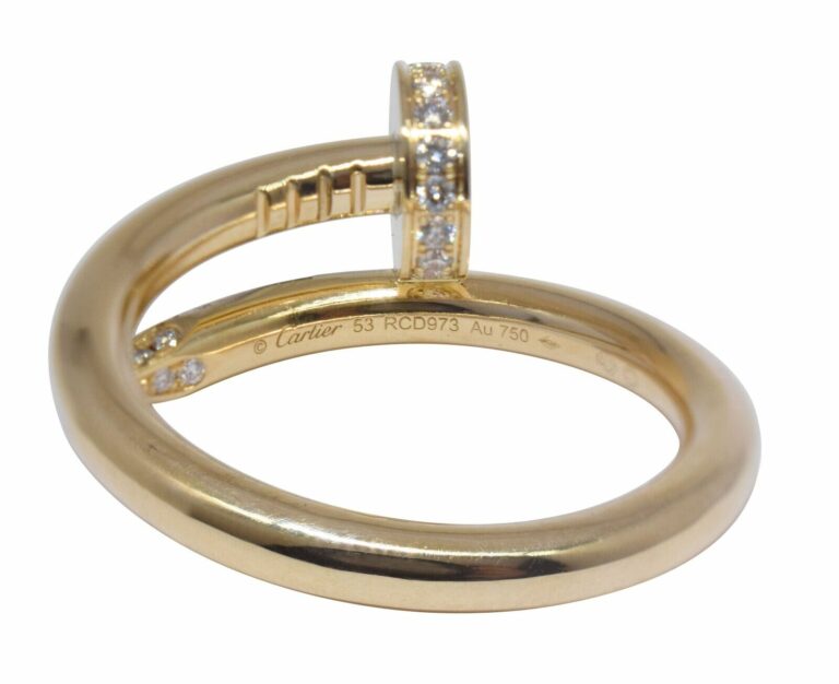 Cartier Juste Un Clou Ring 18k Yellow Gold Nail Size 53 B/P '22 B4216953