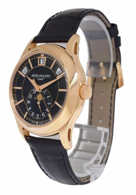 Patek Philippe Annual Calendar 5205 18k Rose Gold Black Dial Watch B/P '13 5205R