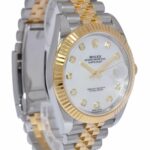 Rolex Datejust 41 18k Yellow Gold/Steel MOP Diamond Dial Watch +Card '19 126333