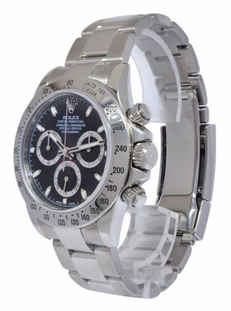 Rolex Daytona Chronograph Steel Black Dial Mens 40mm Watch Scrambled '12+ 116520