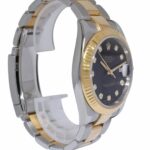 Rolex Datejust 41 18k Yellow Gold/Steel Black Diamond Dial Oyster Watch 126333