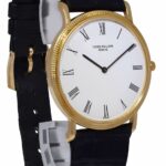 Patek Philippe Calatrava 18k Yellow Gold White Dial Mens 32mm Manual Watch 3520