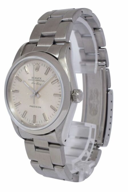 Rolex Air-King Precision Steel Silver Dial 34mm Automatic Watch E 14000