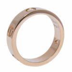 Cartier Love Ring 3 Diamonds 18k Rose Gold Size 62 B4087562