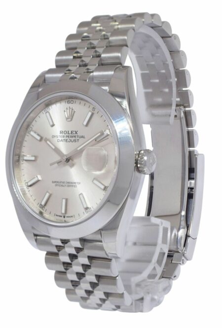 Rolex Datejust 41 Steel Silver Dial Jubilee Bracelet Mens Watch +Card '21 126300