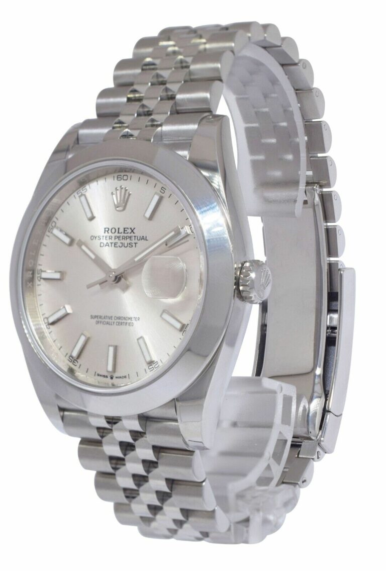 Rolex Datejust 41 Steel Silver Dial Jubilee Bracelet Mens Watch +Card '21 126300